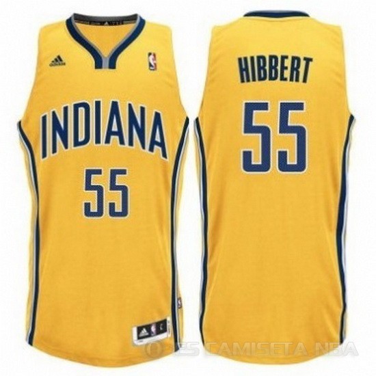 Camiseta Hibbert #55 Indiana Pacers Amarillo - Haga un click en la imagen para cerrar